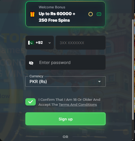 How to register on CroreWin in Pakistan